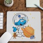 PC, gaming si accesorii - Periferice PC - Mousepad - Mousepad Strumfii Astronaut Saturn Nasa CoolTrend, 21x19cm - Infinity.ro