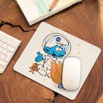 PC, gaming si accesorii - Periferice PC - Mousepad - Mousepad Strumfii Astronaut Saturn Nasa CoolTrend, 21x19cm - Infinity.ro