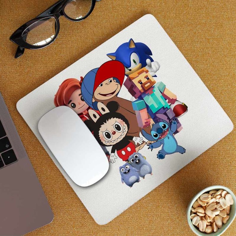 PC, gaming si accesorii - Periferice PC - Mousepad - Mousepad Maimuta George Roblox Labubu Sonic CoolTrend, 21x19cm - Infinity.ro