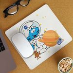 PC, gaming si accesorii - Periferice PC - Mousepad - Mousepad Strumfii Astronaut Saturn Nasa CoolTrend, 21x19cm - Infinity.ro