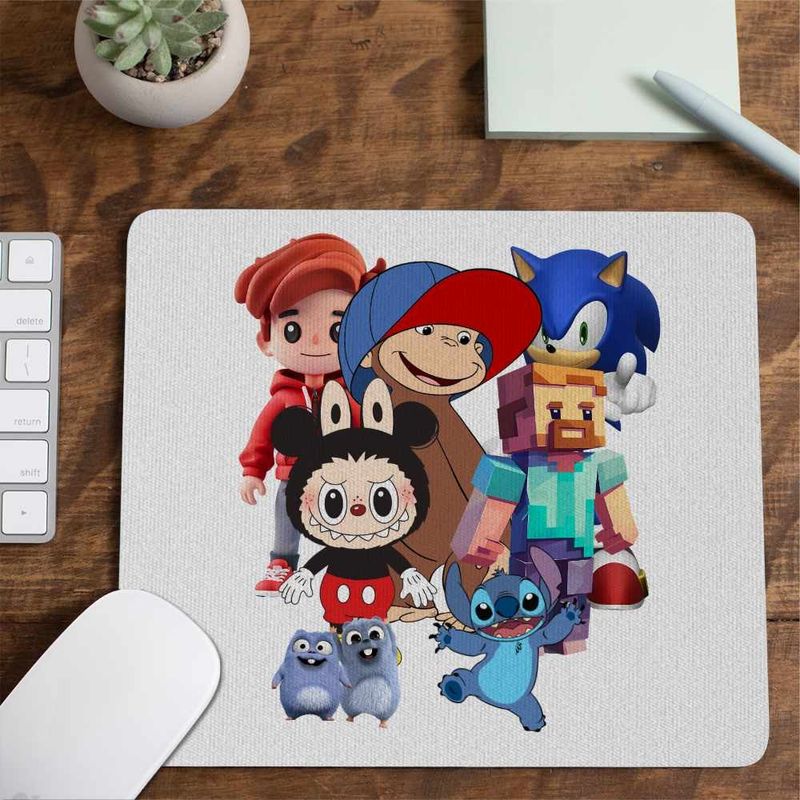 PC, gaming si accesorii - Periferice PC - Mousepad - Mousepad Maimuta George Roblox Labubu Sonic CoolTrend, 21x19cm - Infinity.ro