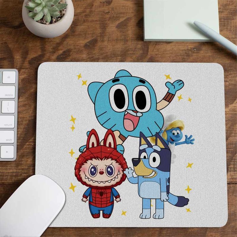 PC, gaming si accesorii - Periferice PC - Mousepad - Mousepad Gumball Bluey Labubu CoolTrend, 21x19cm - Infinity.ro