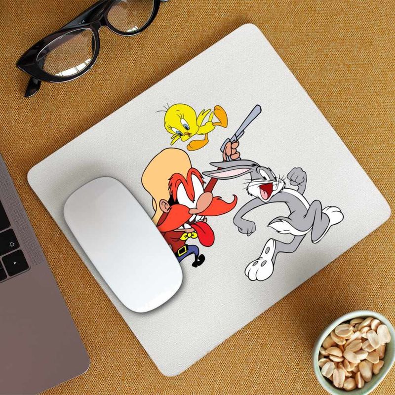 PC, gaming si accesorii - Periferice PC - Mousepad - Mousepad Yosemite Sam Tweety Bug Bunny Iepure, CoolTrend, 21x19cm - Infinity.ro