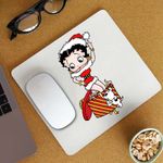 PC, gaming si accesorii - Periferice PC - Mousepad - Mousepad Betty Boop Craciunita Mos Craciun, CoolTrend, 21x19cm - Infinity.ro