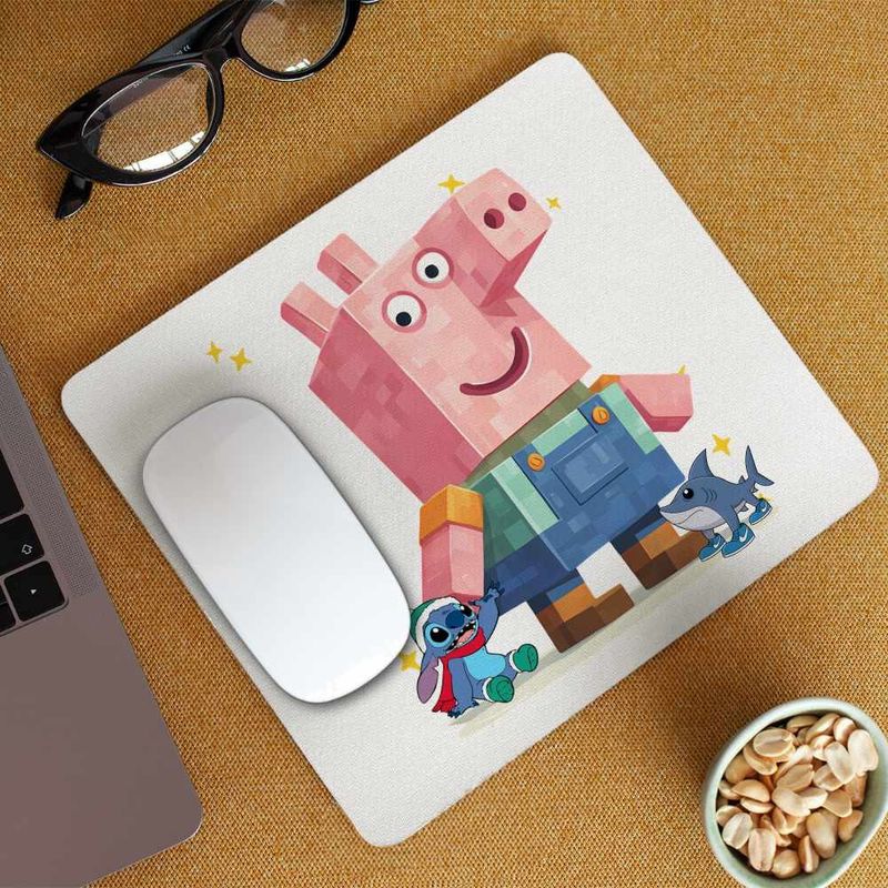 PC, gaming si accesorii - Periferice PC - Mousepad - Mousepad Purcelusa Peppa Pig Minecraft Roblox CoolTrend, 21x19cm - Infinity.ro