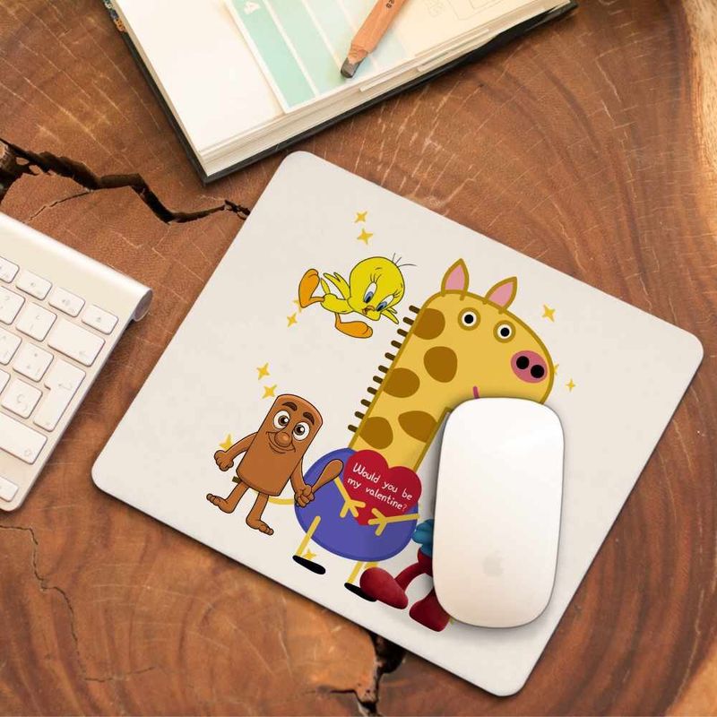 PC, gaming si accesorii - Periferice PC - Mousepad - Mousepad Girafa Gerald Purcelusa Peppa Pig CoolTrend, 21x19cm - Infinity.ro