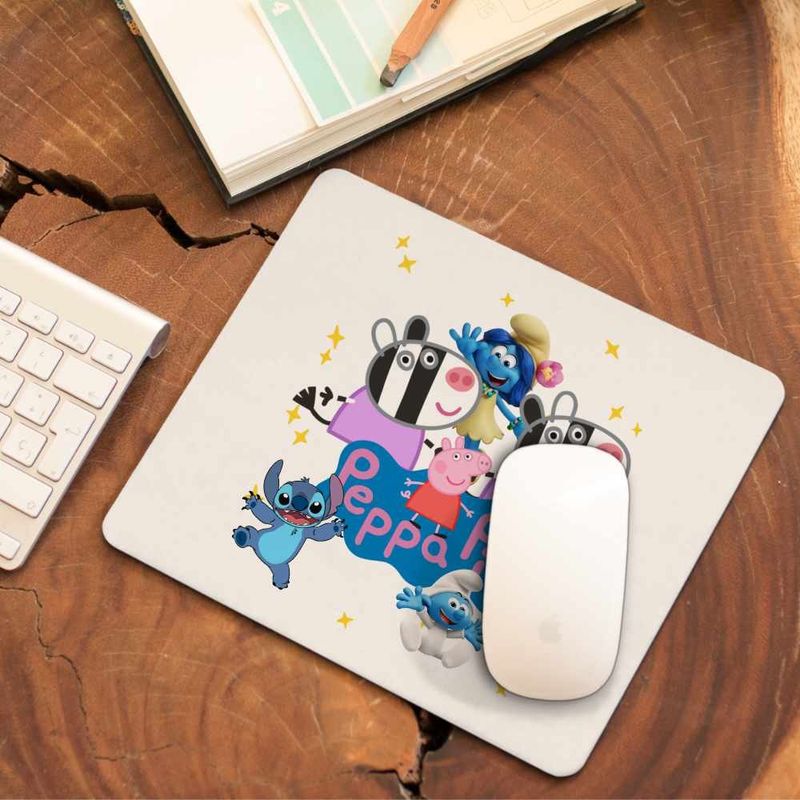 PC, gaming si accesorii - Periferice PC - Mousepad - Mousepad Zebrele Gemeni Zuza Zaza Peppa Pig CoolTrend, 21x19cm - Infinity.ro