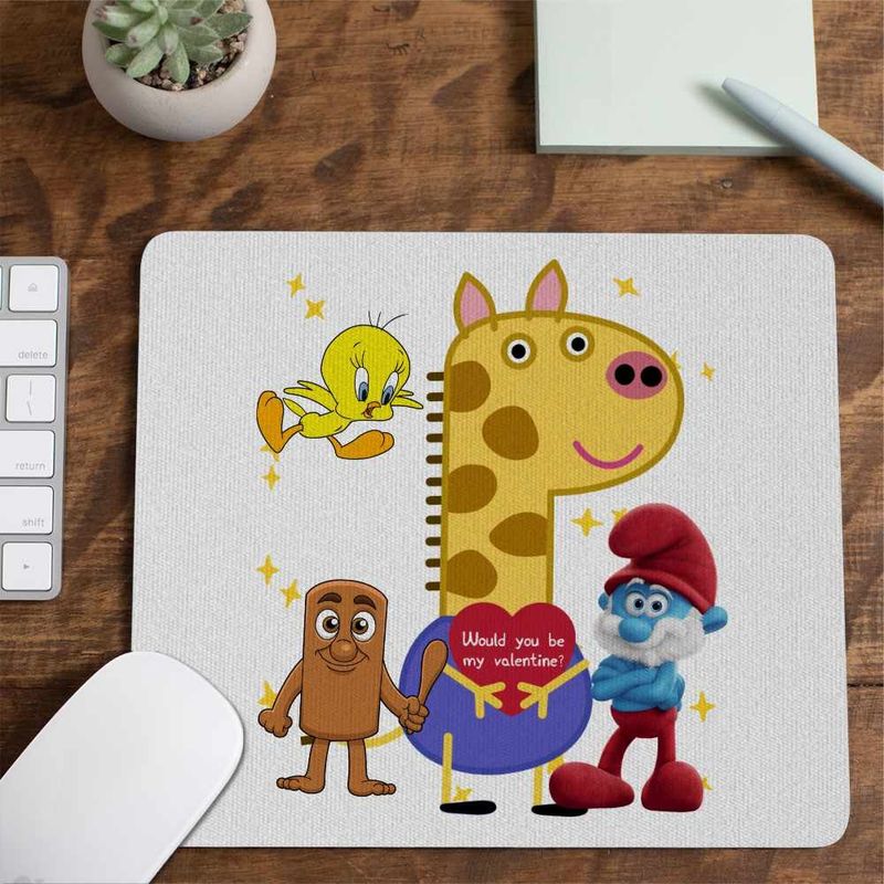 PC, gaming si accesorii - Periferice PC - Mousepad - Mousepad Girafa Gerald Purcelusa Peppa Pig CoolTrend, 21x19cm - Infinity.ro