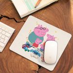 PC, gaming si accesorii - Periferice PC - Mousepad - Mousepad Purcelusa Peppa Pig Familia CoolTrend, 21x19cm - Infinity.ro