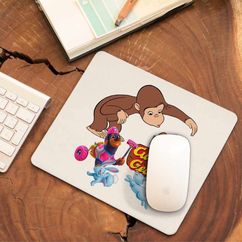 PC, gaming si accesorii - Periferice PC - Mousepad - Mousepad Curious George Creeper Gradina Zoologica CoolTrend, 21x19cm - Infinity.ro