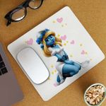 PC, gaming si accesorii - Periferice PC - Mousepad - Mousepad Smurfette Strumfii Strumfita Elf CoolTrend, 21x19cm - Infinity.ro