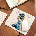 PC, gaming si accesorii - Periferice PC - Mousepad - Mousepad Smurfette Strumfii Strumfita Elf CoolTrend, 21x19cm - Infinity.ro