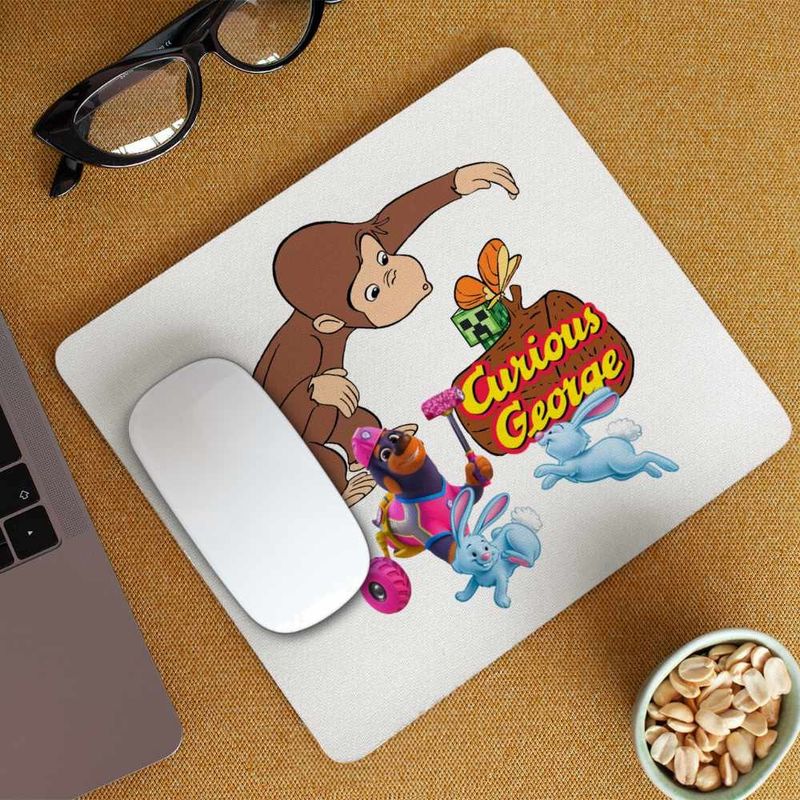 PC, gaming si accesorii - Periferice PC - Mousepad - Mousepad Curious George Creeper Gradina Zoologica CoolTrend, 21x19cm - Infinity.ro