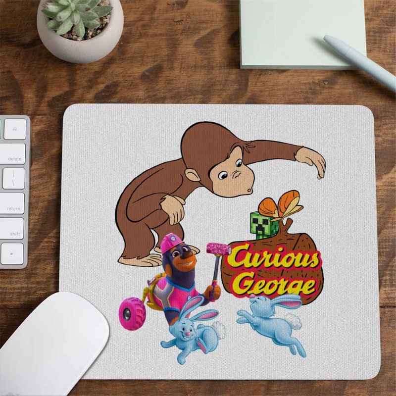PC, gaming si accesorii - Periferice PC - Mousepad - Mousepad Curious George Creeper Gradina Zoologica CoolTrend, 21x19cm - Infinity.ro