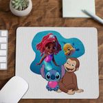PC, gaming si accesorii - Periferice PC - Mousepad - Mousepad Curiosul George Ariel Stitch Maimuta Desene CoolTrend, 21x19cm - Infinity.ro