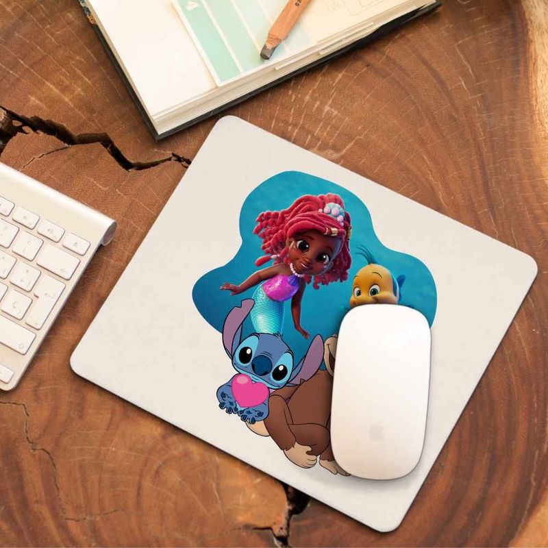 PC, gaming si accesorii - Periferice PC - Mousepad - Mousepad Curiosul George Ariel Stitch Maimuta Desene CoolTrend, 21x19cm - Infinity.ro