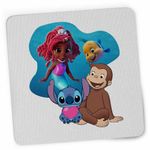PC, gaming si accesorii - Periferice PC - Mousepad - Mousepad Curiosul George Ariel Stitch Maimuta Desene CoolTrend, 21x19cm - Infinity.ro