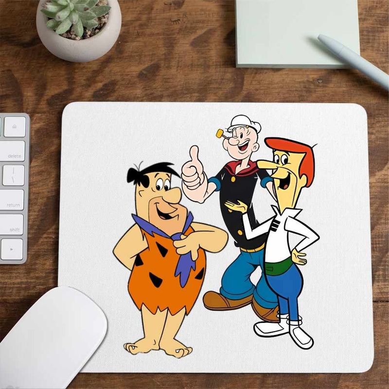 PC, gaming si accesorii - Periferice PC - Mousepad - Mousepad Popeye Marinarul Flintston Jetson Desene Vechi, CoolTrend, 21x19cm - Infinity.ro