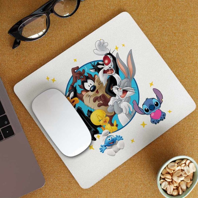 PC, gaming si accesorii - Periferice PC - Mousepad - Mousepad Tweety Sylvester Daffy Bugs Bunny Taz Tasmanian Diavol CoolTrend, 21x19cm - Infinity.ro