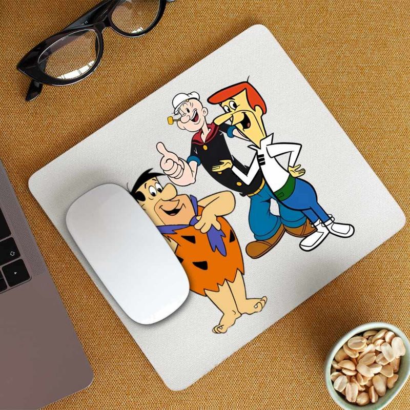 PC, gaming si accesorii - Periferice PC - Mousepad - Mousepad Popeye Marinarul Flintston Jetson Desene Vechi, CoolTrend, 21x19cm - Infinity.ro