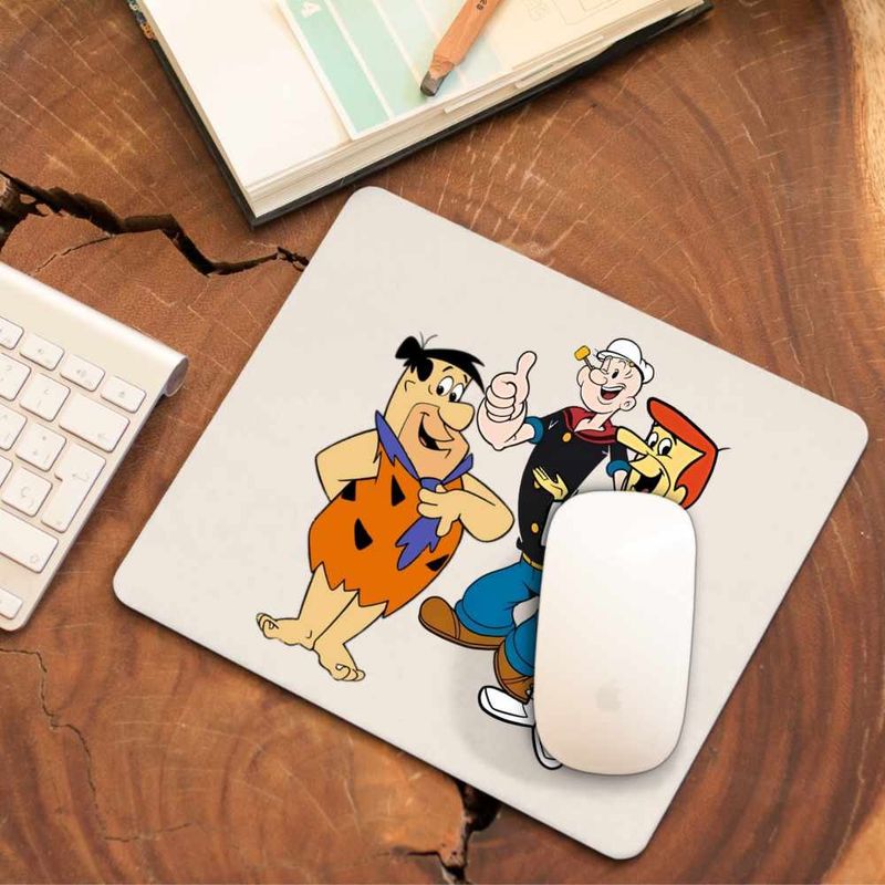 PC, gaming si accesorii - Periferice PC - Mousepad - Mousepad Popeye Marinarul Flintston Jetson Desene Vechi, CoolTrend, 21x19cm - Infinity.ro