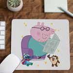 PC, gaming si accesorii - Periferice PC - Mousepad - Mousepad Tata Purcelusa Peppa Citeste Ziarul CoolTrend, 21x19cm - Infinity.ro