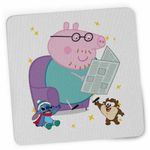 PC, gaming si accesorii - Periferice PC - Mousepad - Mousepad Tata Purcelusa Peppa Citeste Ziarul CoolTrend, 21x19cm - Infinity.ro