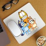 PC, gaming si accesorii - Periferice PC - Mousepad - Mousepad Garfield Bluey Blue Bingo Catei Pisica, CoolTrend, 21x19cm - Infinity.ro
