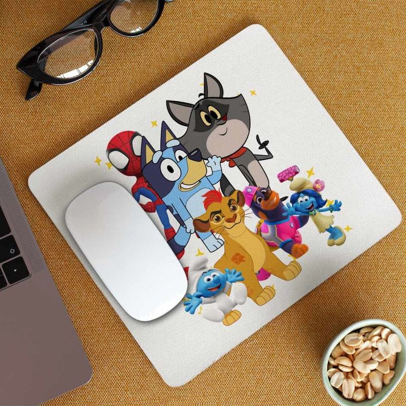 PC, gaming si accesorii - Periferice PC - Mousepad - Mousepad Taffy Paienjenel Bluey Garda Felina Kion Catelusi Constructori CoolTrend, 21x19cm - Infinity.ro