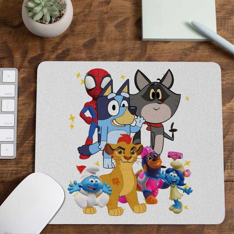 PC, gaming si accesorii - Periferice PC - Mousepad - Mousepad Taffy Paienjenel Bluey Garda Felina Kion Catelusi Constructori CoolTrend, 21x19cm - Infinity.ro