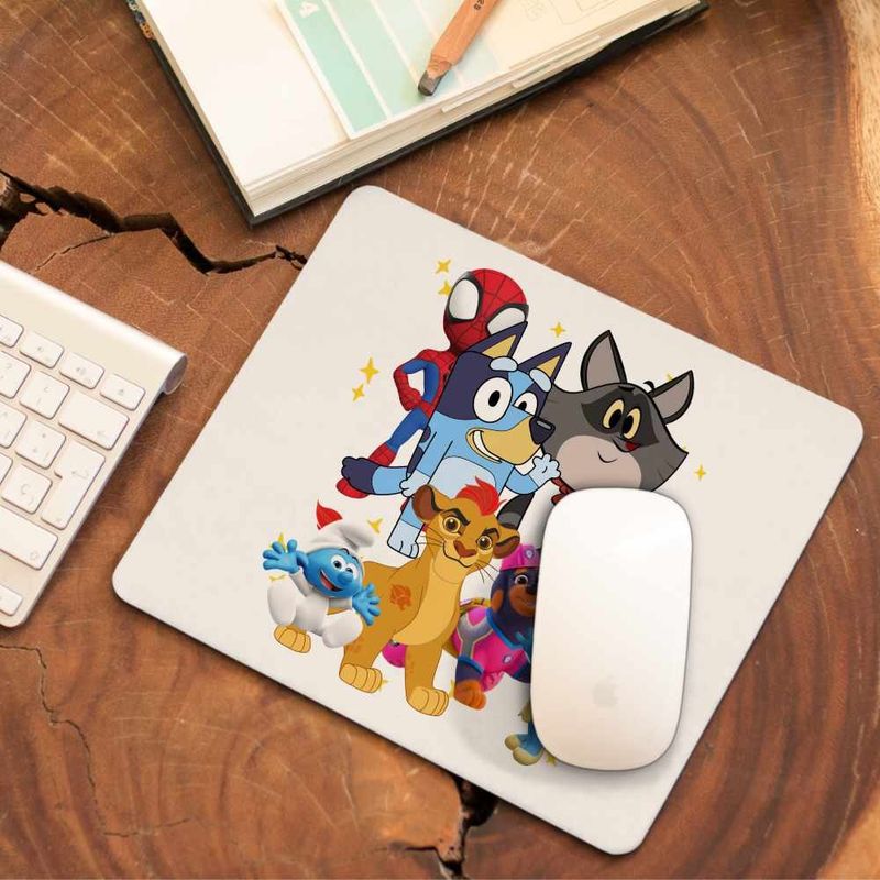 PC, gaming si accesorii - Periferice PC - Mousepad - Mousepad Taffy Paienjenel Bluey Garda Felina Kion Catelusi Constructori CoolTrend, 21x19cm - Infinity.ro