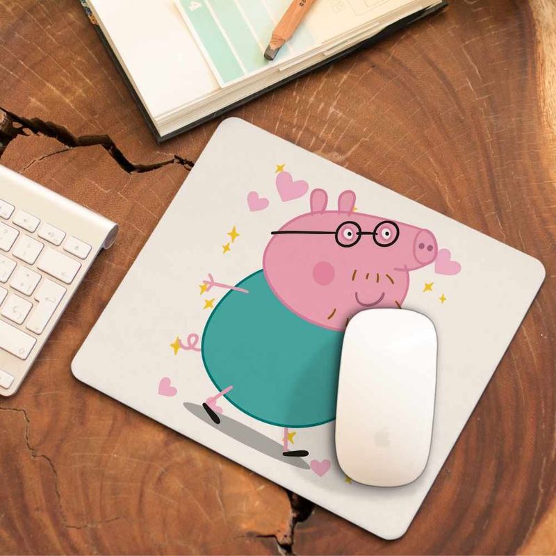 PC, gaming si accesorii - Periferice PC - Mousepad - Mousepad Tata Purcelusa Peppa Pig Pepa CoolTrend, 21x19cm - Infinity.ro