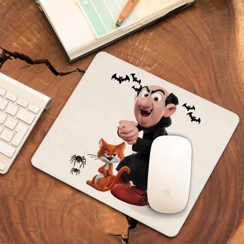 PC, gaming si accesorii - Periferice PC - Mousepad - Mousepad Strumfii Gargamel Azrael Vrajitor CoolTrend, 21x19cm - Infinity.ro