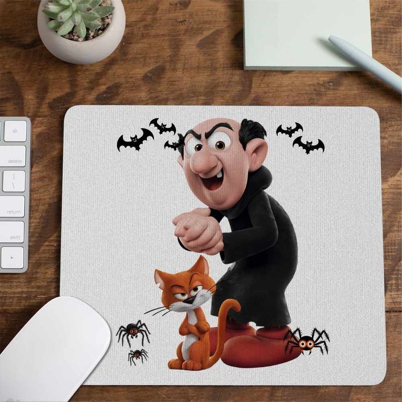 PC, gaming si accesorii - Periferice PC - Mousepad - Mousepad Strumfii Gargamel Azrael Vrajitor CoolTrend, 21x19cm - Infinity.ro