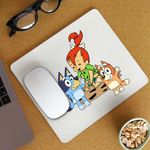 PC, gaming si accesorii - Periferice PC - Mousepad - Mousepad Familia Flintstone Pebbles Bluey Blue Bingo, CoolTrend, 21x19cm - Infinity.ro