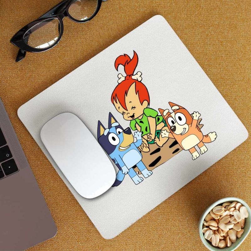 PC, gaming si accesorii - Periferice PC - Mousepad - Mousepad Familia Flintstone Pebbles Bluey Blue Bingo, CoolTrend, 21x19cm - Infinity.ro