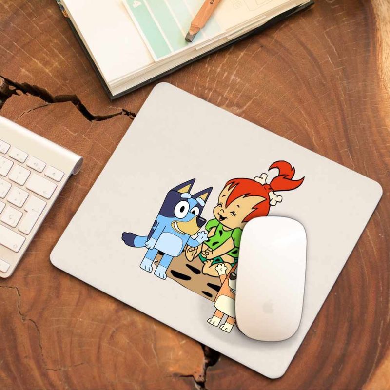 PC, gaming si accesorii - Periferice PC - Mousepad - Mousepad Familia Flintstone Pebbles Bluey Blue Bingo, CoolTrend, 21x19cm - Infinity.ro
