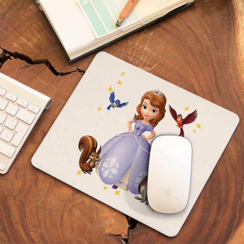 PC, gaming si accesorii - Periferice PC - Mousepad - Mousepad Sofia Intai Veverita Iepuras Pasari, Sofia First CoolTrend, 21x19cm - Infinity.ro