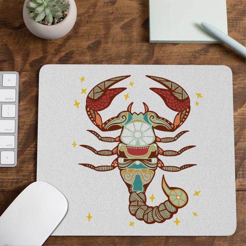PC, gaming si accesorii - Periferice PC - Mousepad - Mousepad Scorpion Zodiac Horoscop Scorpio Mandala Astrologie CoolTrend, 21x19cm - Infinity.ro