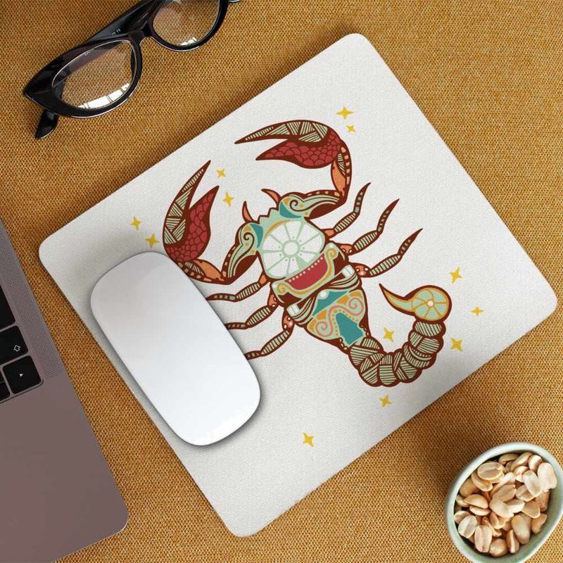 PC, gaming si accesorii - Periferice PC - Mousepad - Mousepad Scorpion Zodiac Horoscop Scorpio Mandala Astrologie CoolTrend, 21x19cm - Infinity.ro