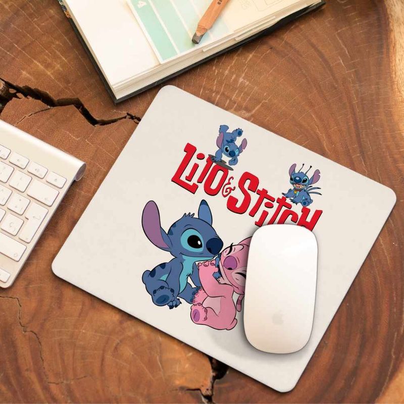 PC, gaming si accesorii - Periferice PC - Mousepad - Mousepad Stitch Angel Love Dragobete Valentines Day CoolTrend, 21x19cm - Infinity.ro