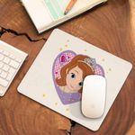 PC, gaming si accesorii - Periferice PC - Mousepad - Mousepad Sofia Intai Inima Desene CoolTrend, 21x19cm - Infinity.ro