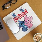 PC, gaming si accesorii - Periferice PC - Mousepad - Mousepad Stitch Angel Love Dragobete Valentines Day CoolTrend, 21x19cm - Infinity.ro