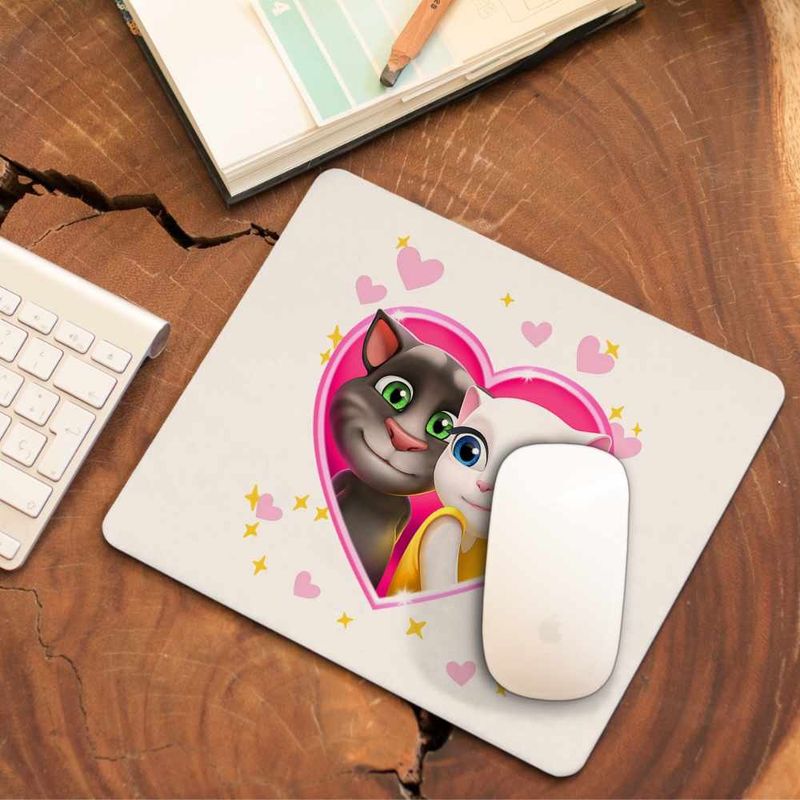 PC, gaming si accesorii - Periferice PC - Mousepad - Mousepad My Talking Tom Angela Love Valentines Day CoolTrend, 21x19cm - Infinity.ro