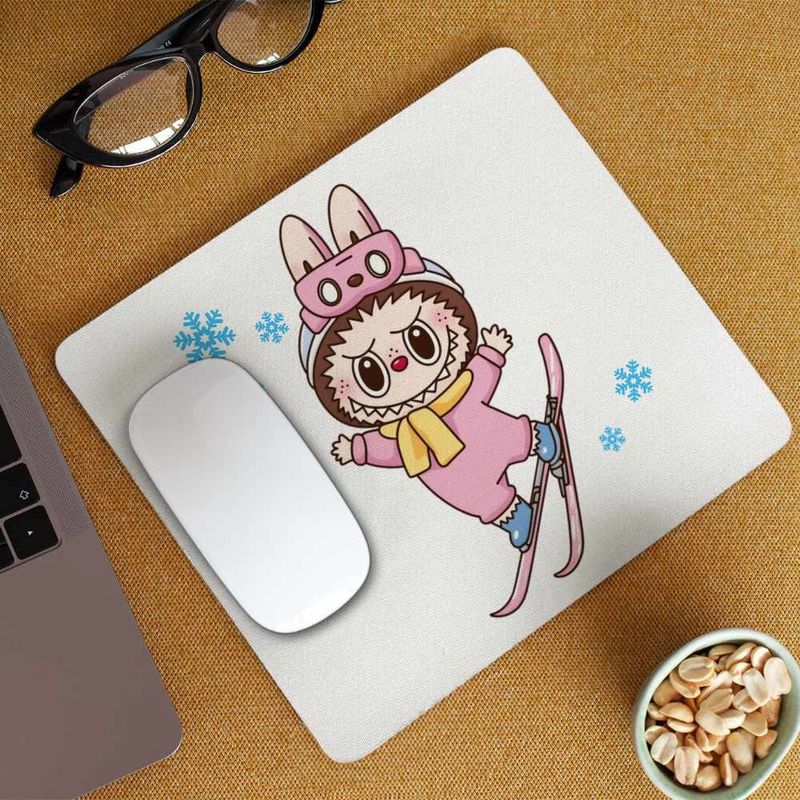 PC, gaming si accesorii - Periferice PC - Mousepad - Mousepad Labubu Ski Iarna Munte Zapada CoolTrend, 21x19cm - Infinity.ro