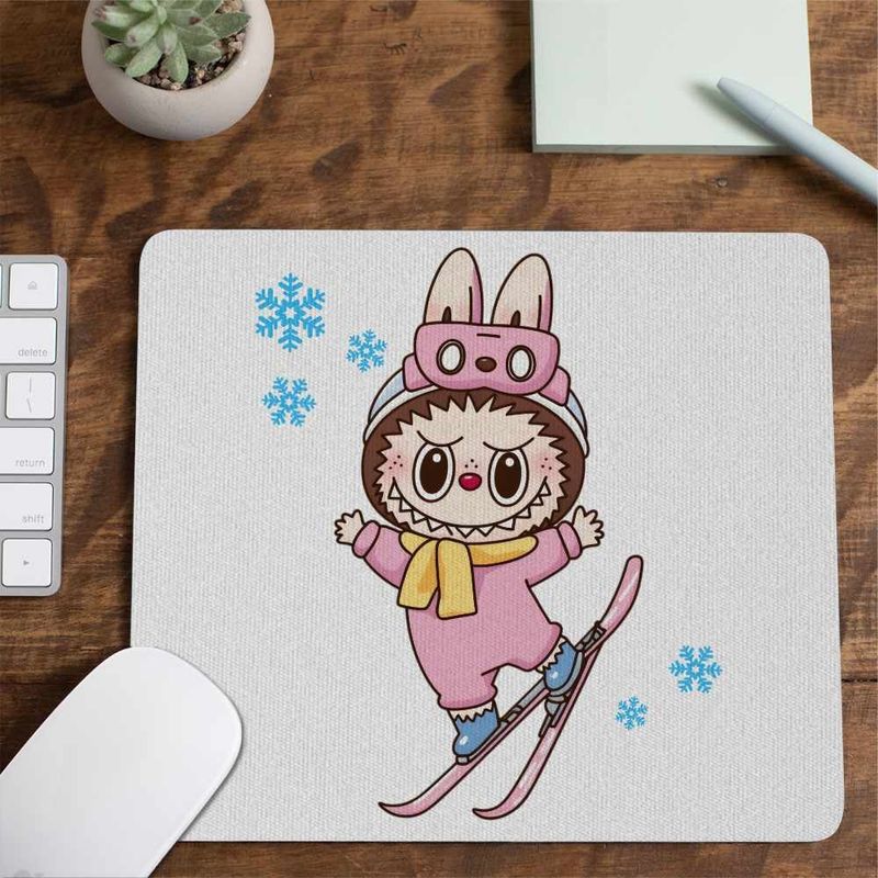 PC, gaming si accesorii - Periferice PC - Mousepad - Mousepad Labubu Ski Iarna Munte Zapada CoolTrend, 21x19cm - Infinity.ro