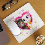 PC, gaming si accesorii - Periferice PC - Mousepad - Mousepad My Talking Tom Angela Love Valentines Day CoolTrend, 21x19cm - Infinity.ro