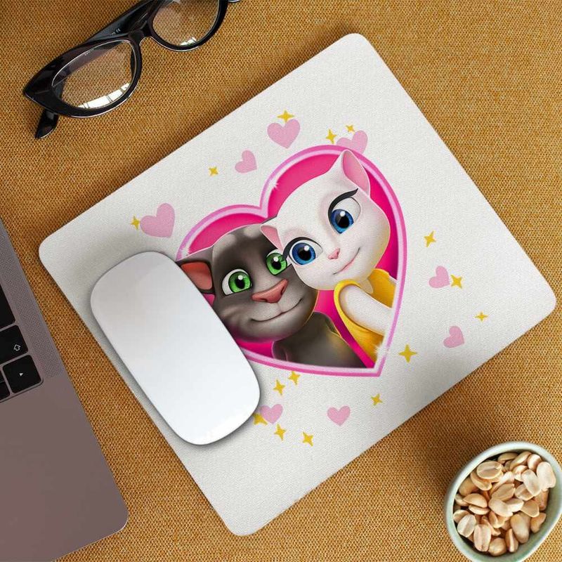 PC, gaming si accesorii - Periferice PC - Mousepad - Mousepad My Talking Tom Angela Love Valentines Day CoolTrend, 21x19cm - Infinity.ro
