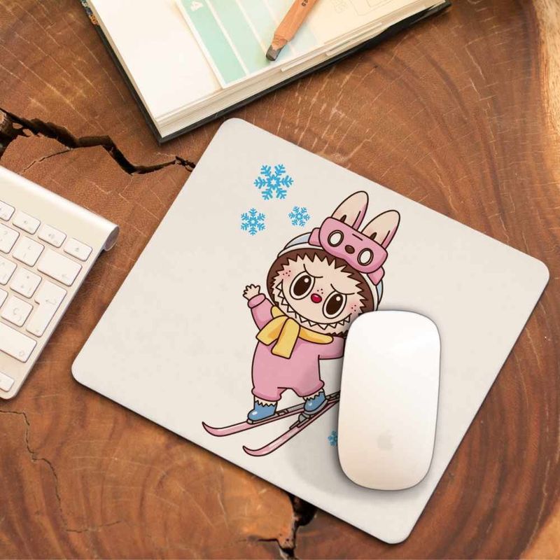 PC, gaming si accesorii - Periferice PC - Mousepad - Mousepad Labubu Ski Iarna Munte Zapada CoolTrend, 21x19cm - Infinity.ro