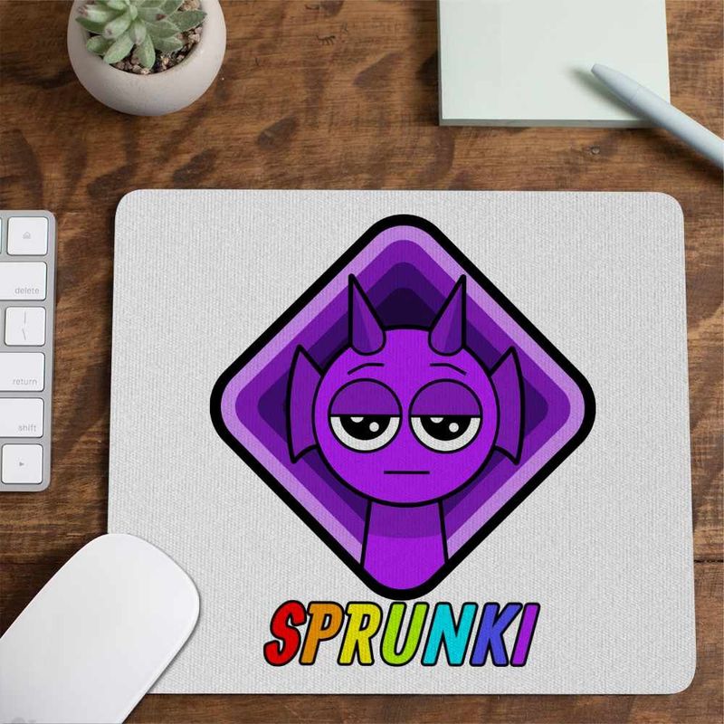 PC, gaming si accesorii - Periferice PC - Mousepad - Mousepad Sprunki Durple Square Music Game CoolTrend, 21x19cm - Infinity.ro